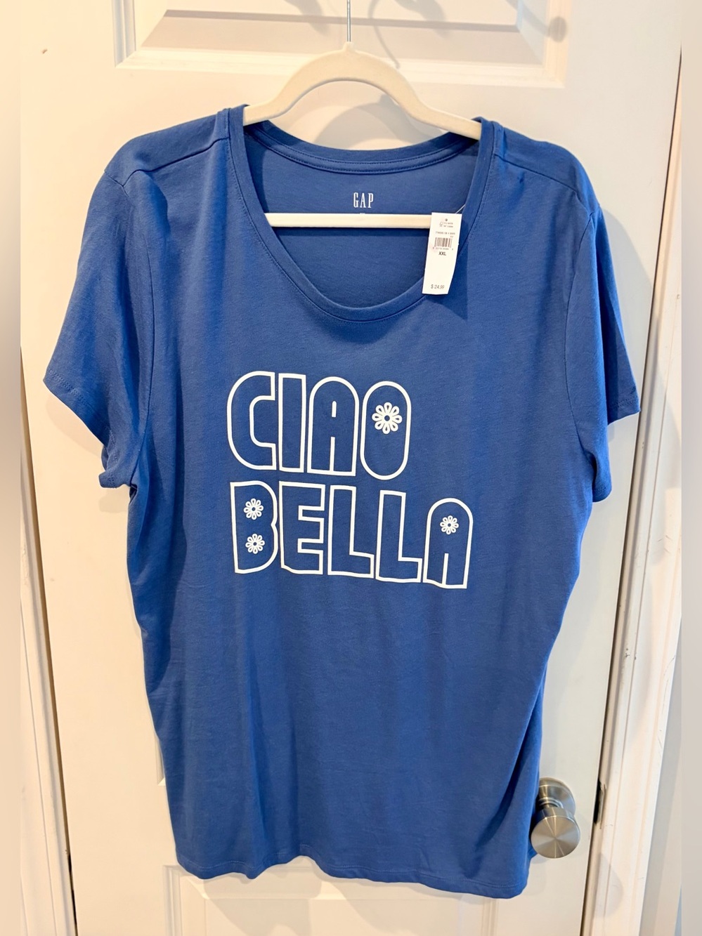 GAP Blue 'Ciao Bella' Graphic Short Sleeve Tee